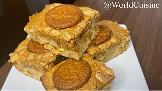 Lotus Biscoff Blondies | Recipes by World Cuisine