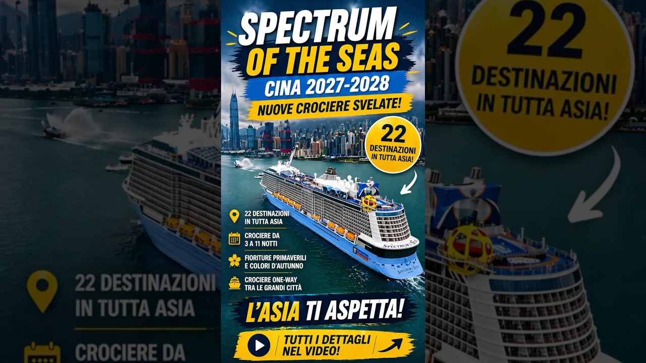 Spectrum of the Seas Asia 2027-2028: 22 destinazioni rivelate da Royal Caribbean