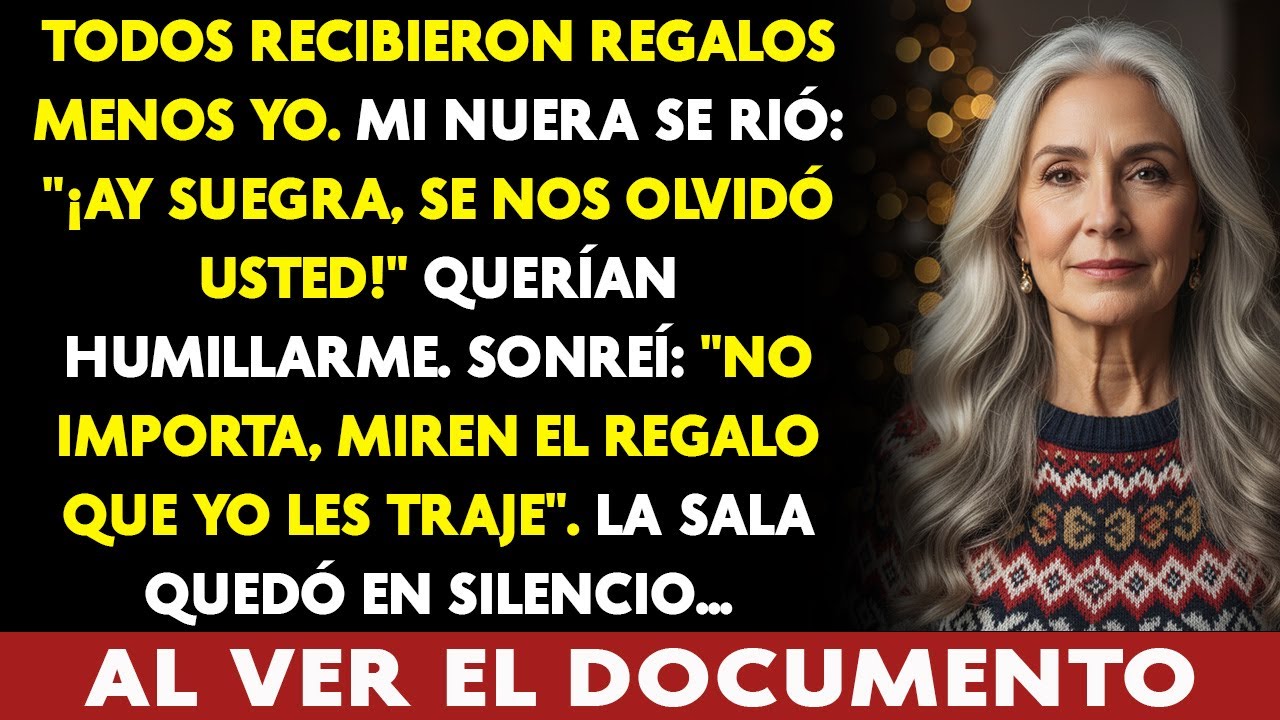 En la cena de Navidad, mi hijo dio regalos a todos menos a mí. Luego les mostré mi regalo