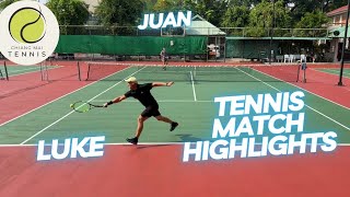 Tennis Match Highlights: Luke vs Juan 8th May 2024 (Includes an 80+ mph forehand!)
