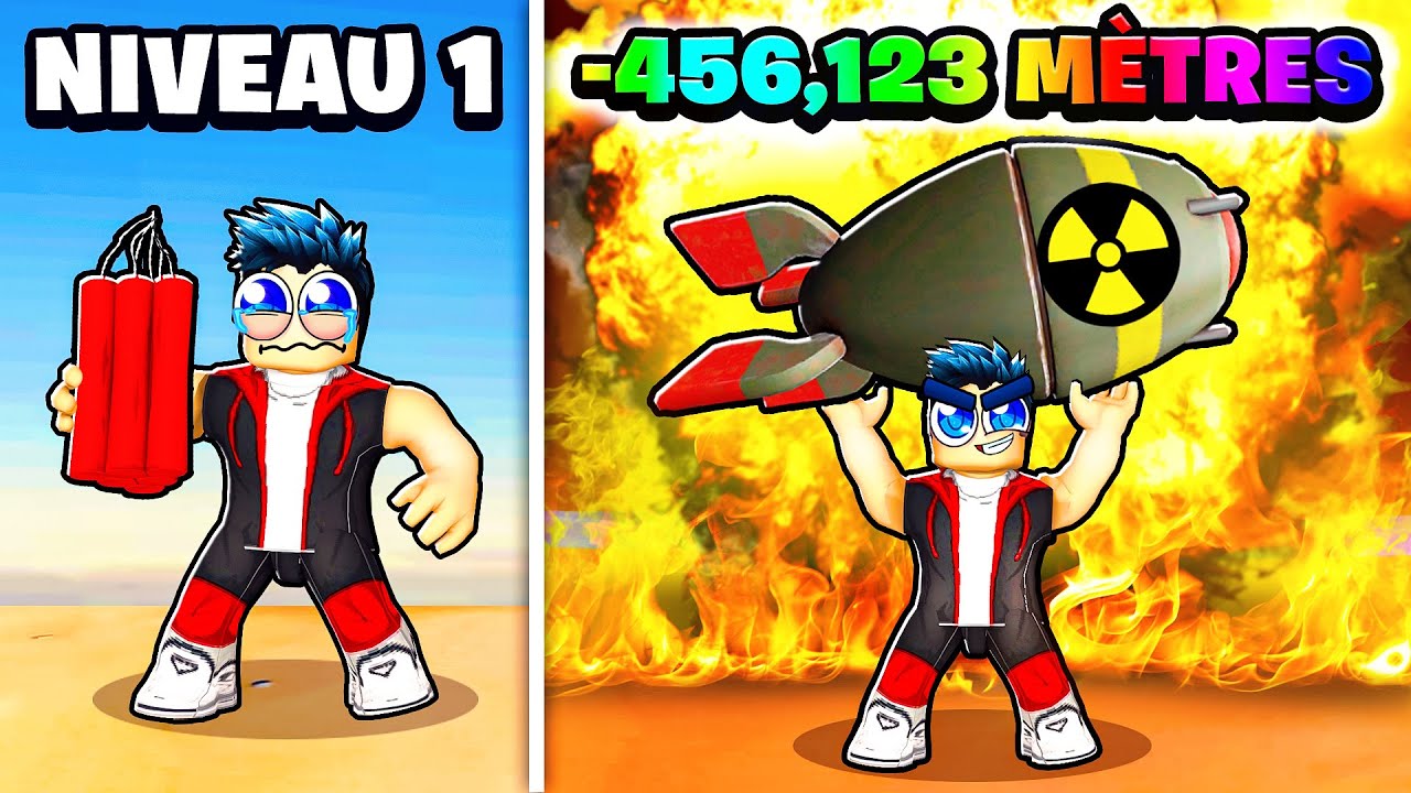 J'AI CREUSÉ JUSQU'AU NOYAU DE LA TERRE AVEC DES MÉGA BOMBES DANS ROBLOX BOMB TO MINE !