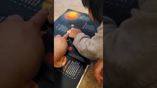 Evan learning his solar system age 2