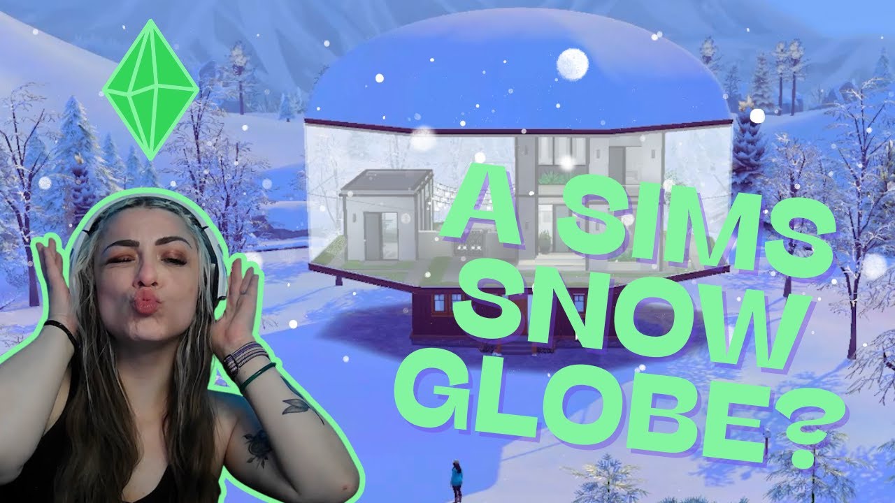 Building a MODERN Home in a SNOWGLOBE! ❄️ | Sims 4 Christmas Build