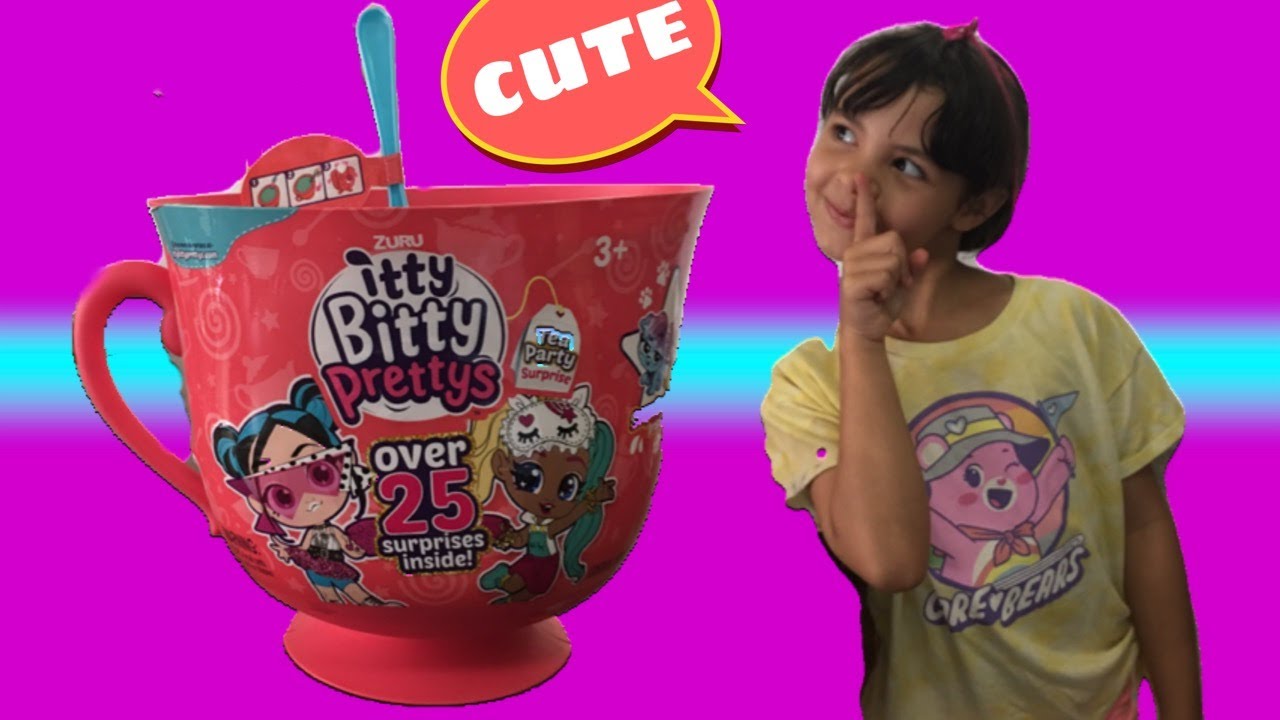 Itty Bitty Prettys Tea Party Surprise Unboxing HUGE TEA CUP! slime, dolls ,pets and more