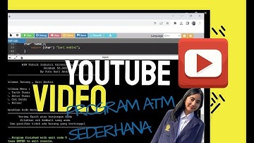 TUGAS BESAR PEMROGRAMAN KOMPUTER || Program Pengaplikasian Mesin ATM menggunakan Bahasa C++