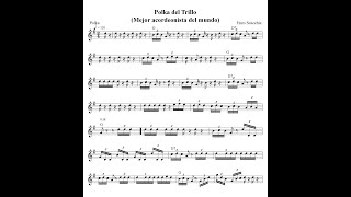 Polka del Trillo - Mejor acordeonista del mundo -Partitura del inicio y primera parte. RICAMÚSICA