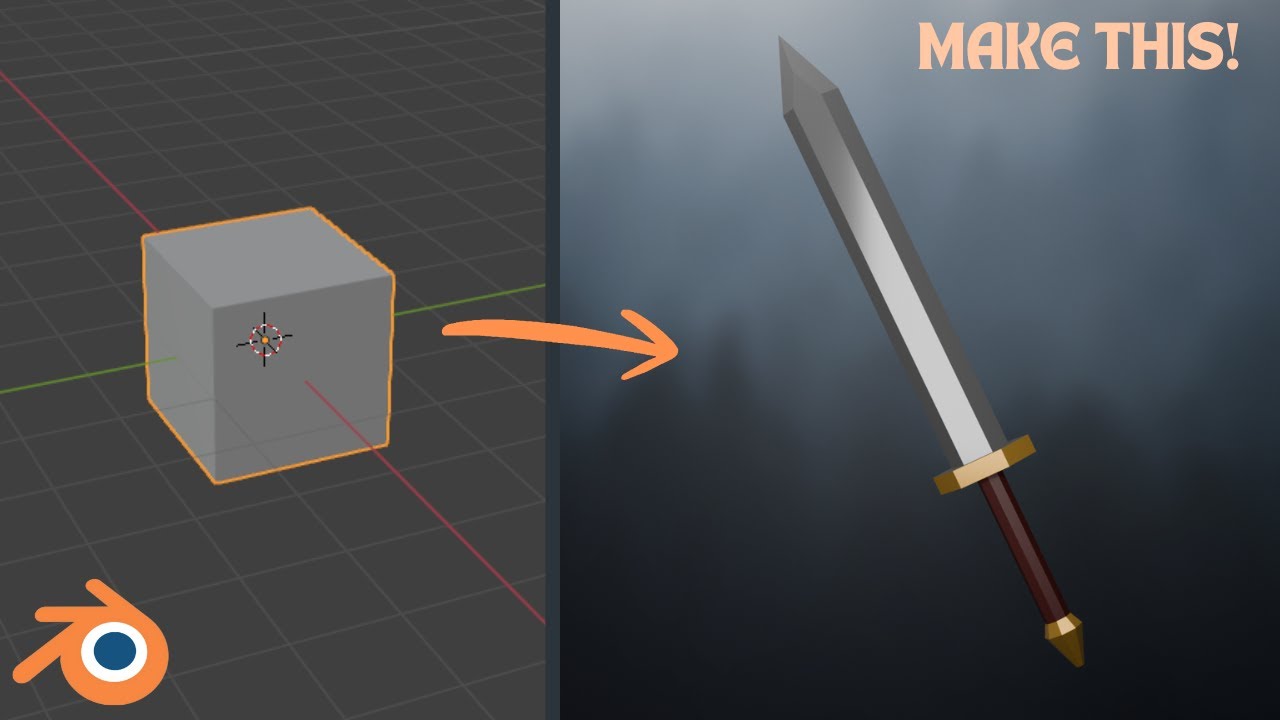 How to Create a Sword in Blender | Beginner Tutorial - YouTube