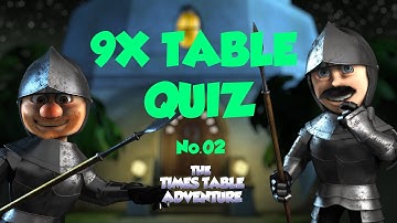 9X TIMES TABLE QUIZ No.02 ¦ Times Table Adventure
