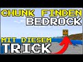 EINFACHER TRICK mit KISTE 👀 CHUNK finden BEDROCK!
