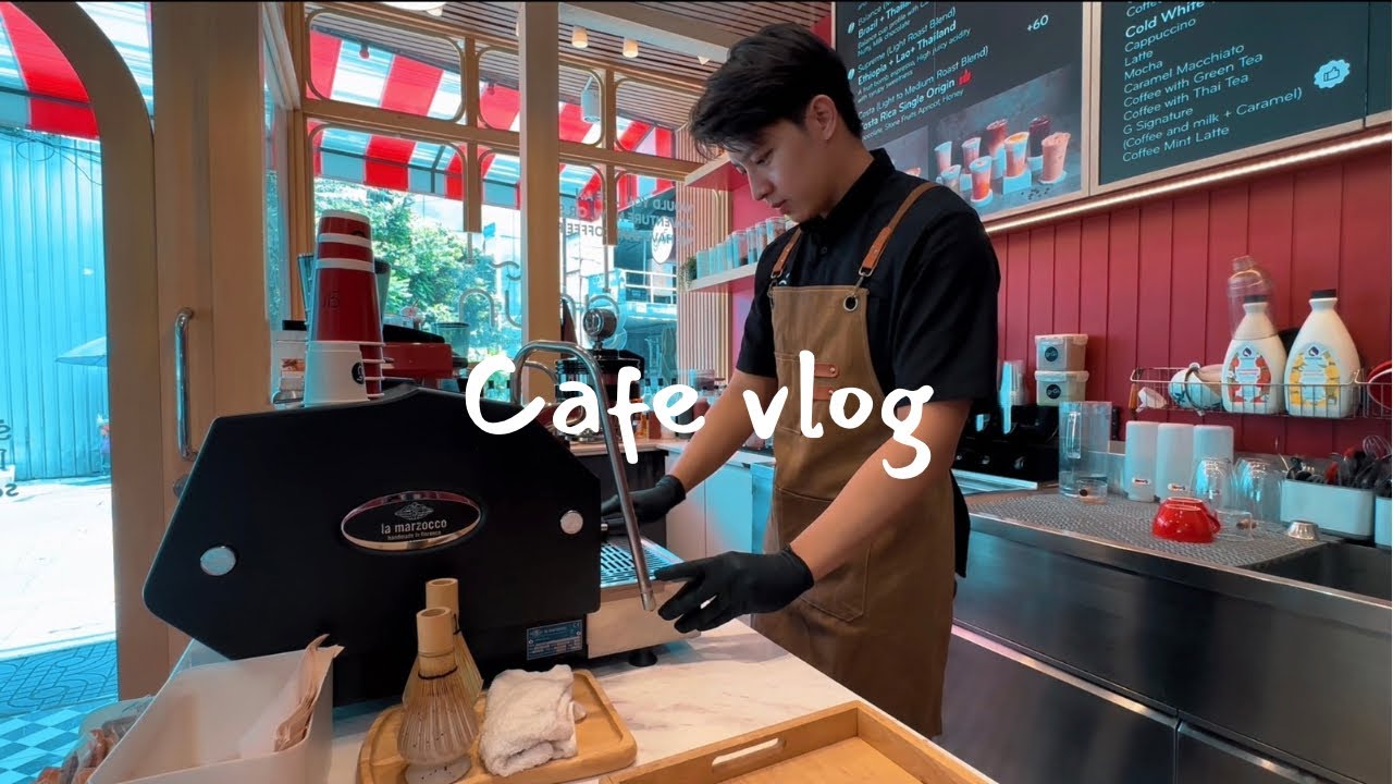 Cafe vlog | Working as a barista for a day in Thailand ☕️ - YouTube