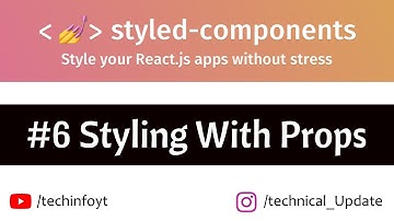 #6 Styling with Props in Styled Components | Complete Styled Components Tutorials(Hindi/Urdu)