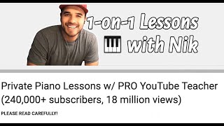 Private Piano Lessons - Learn Rhythms, Chords, Improvisation, etc. - 8 Week Program with Nik 🔥🎹