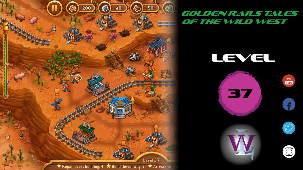 Golden Rails Golden Rails Tales Of The Wild West - Level 37 walkthrough - YouTube