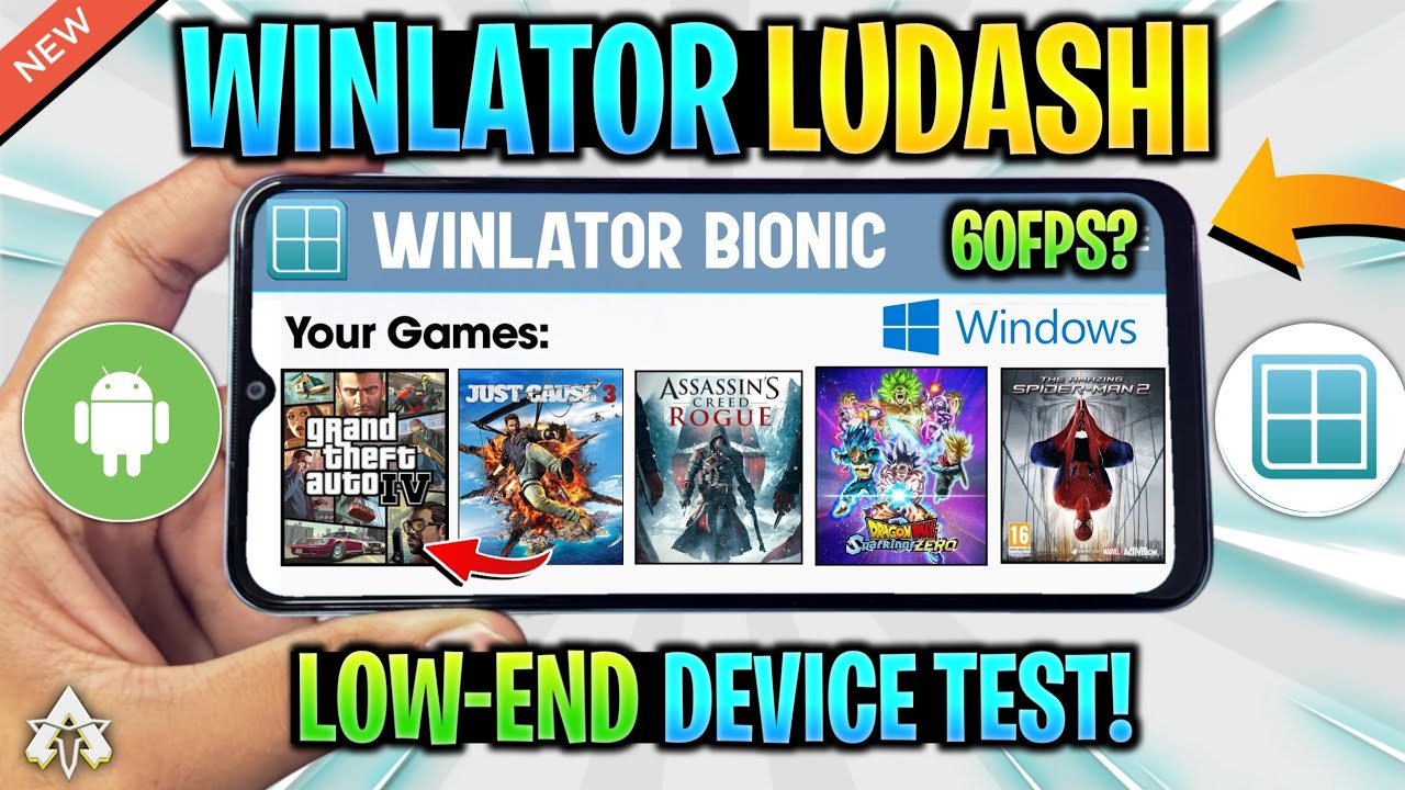 Winlator Bionic 🔥 TESTING WINLATOR BIONIC LUDASHI ON *LOW-END* DEVICE! (GAMEPLAY TEST ...