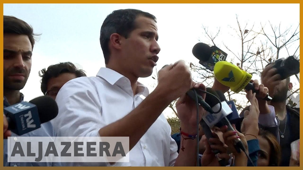 🇻🇪 غوايدو، رئيس فنزويلا، يدعو إلى احتجاجات على مستوى البلاد | الجزيرة الإنجليزية