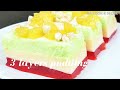 3 Layer Jelly Pudding - Jelly Custard Marshmallow Pudding -ජෙලි කස්ටඩ් මාෂ්මෙලෝ පුඩින්
