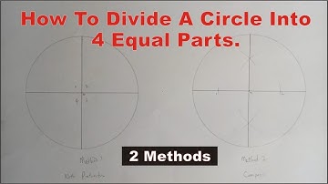 How to Divide a Circle into 4 Equal Parts. (2 easy methods) Division of Circle into Four Equal Parts