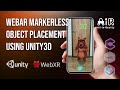 WebAR Marker less Object Placement - Augmented Reality in Browser using Unity3D || WebXR