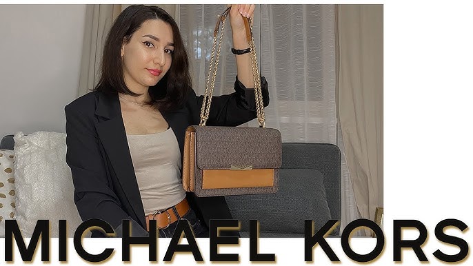 Michael Kors Jade Gusset Leather Convertible Shoulder Bag