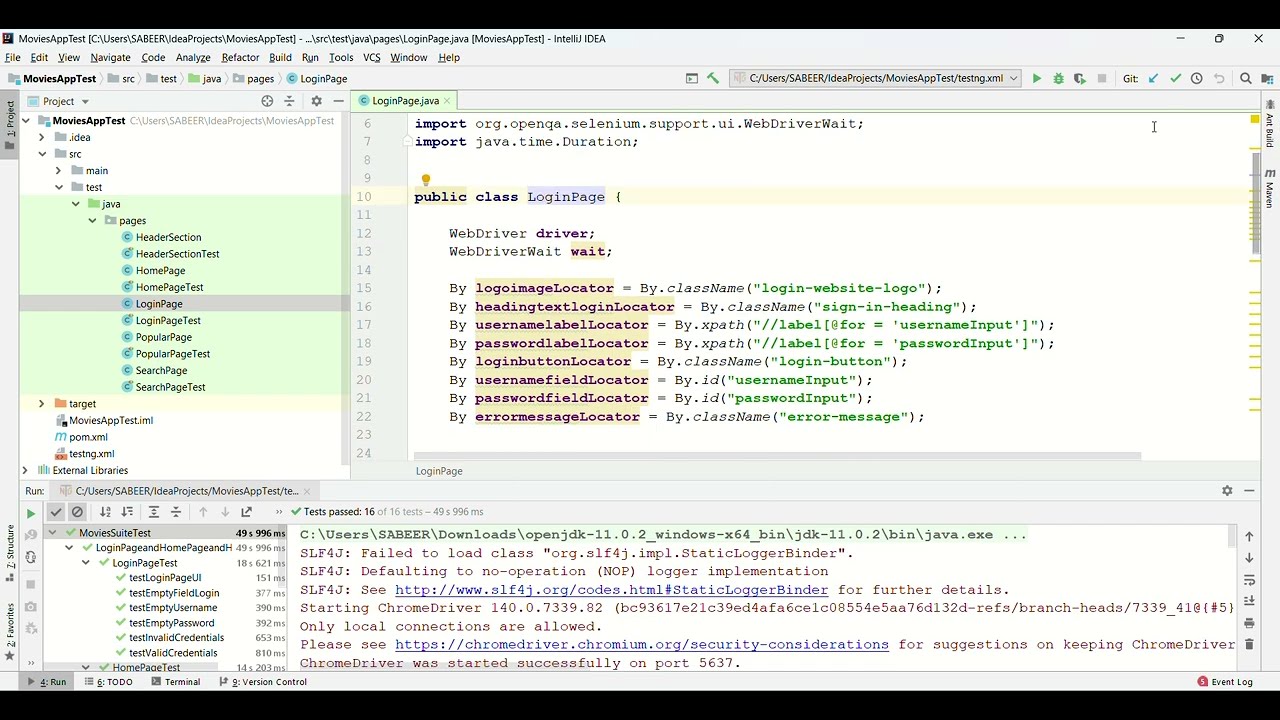Movies App Automation Testing Project | Selenium TestNG POM BDD | Mini Project  | Nxtwave | ccbp