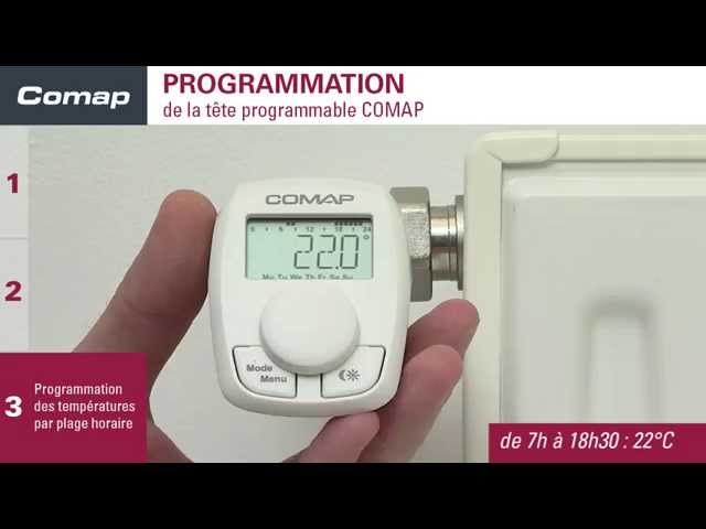 Comment monter une tête thermostatique programmable COMAP ? 