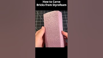 How to Carve Realistic Bricks From Styrofoam Part 1 #diorama #foam #brick