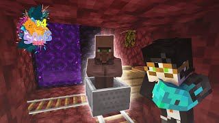 MEMBUAT KERETA DI NETHER DEMI PARA VILLAGER!! #15【SANS SMP S4】