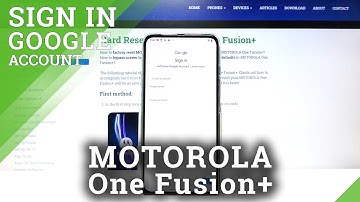 How to Manage Google User in Motorola One Fusion+ | Add & Remove Google Account