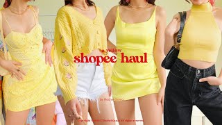 Yellow Shopee Haul (tops, dresses, skirts, sets) 🌻