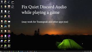 Discord Quiet Voices while in Game (Fix!)