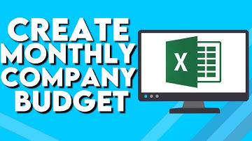 How To Create Monthly Company Budget on Microsoft Excel
