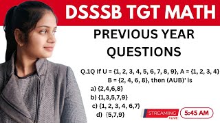 dsssb tgt math previous year questions by @gmt0