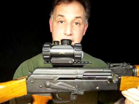 UTG AK-47 Mount & M30 Leatherwood / Hi-Lux Red Dot Sight - YouTube.