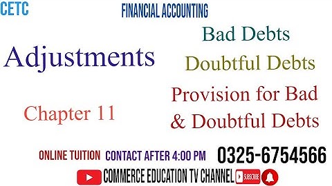 Financial Accounting/I.Com/B.Com/ADC - Lecture 93