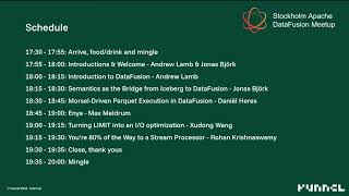 Apache DataFusion Meetup Stockholm, March 2026