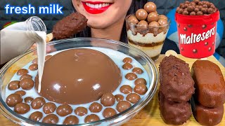 Asmr Chocolate Jelly Cake, Tiramisu, Magnum Ice Cream, Maltesers Choco Balls Mive Eating Sounds