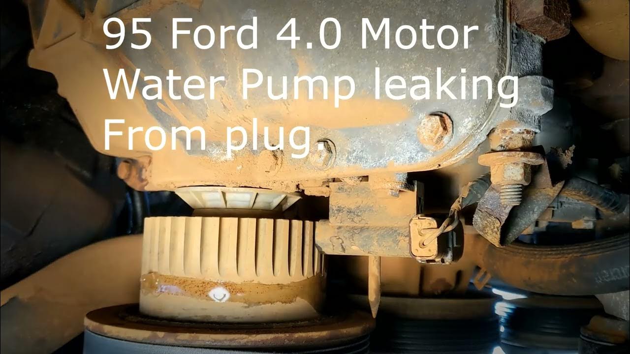 95 Ford Ranger 4 0 Water Pump Plug Leak (Weep hole leak, Pump to be replaced) YouTube