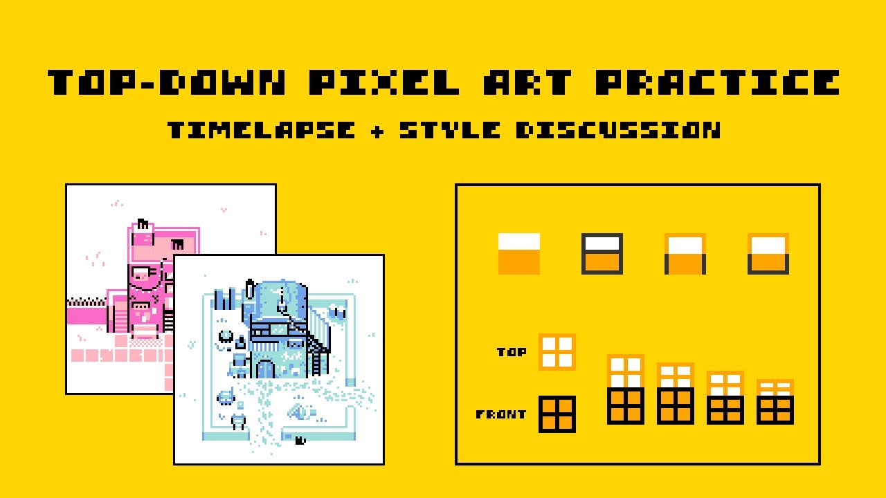 Top-Down Pixel Art Practice! (Timelapse + Style Discussion) - Youtube