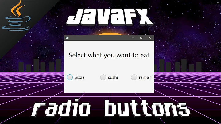 JavaFX RadioButtons 🔘