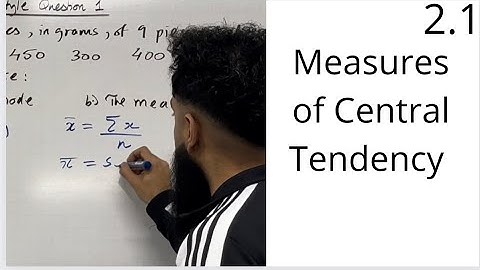 Edexcel AS Level Maths: 2.1 Measures of Central Tendency