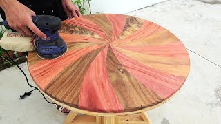 Extremely Easy Router Cutting Jig - Making Spiral Round Table Top