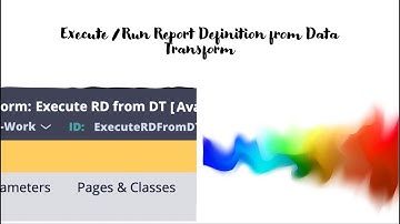 Execute / Run Report Definition from Data Transform  #pega #pegavideo