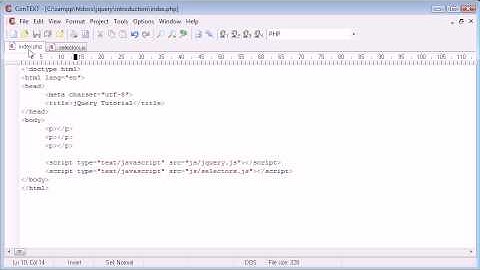 jQuery Tutorial - 14 - Element selector