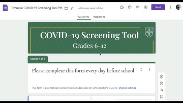 How to Create a Covid Self Screening Tool Tracking System for your school or workplace
