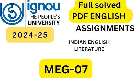 MEG-07 SOLVED ASSIGNMENT 2024-25