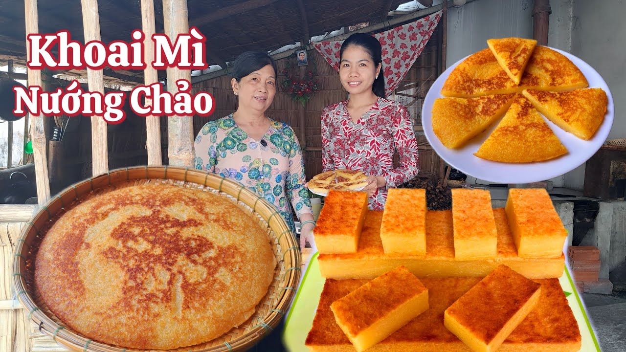 Làm Bánh Khoai Mì Nướng Chảo ngoài giòn trong dẻo vô cùng đơn giản