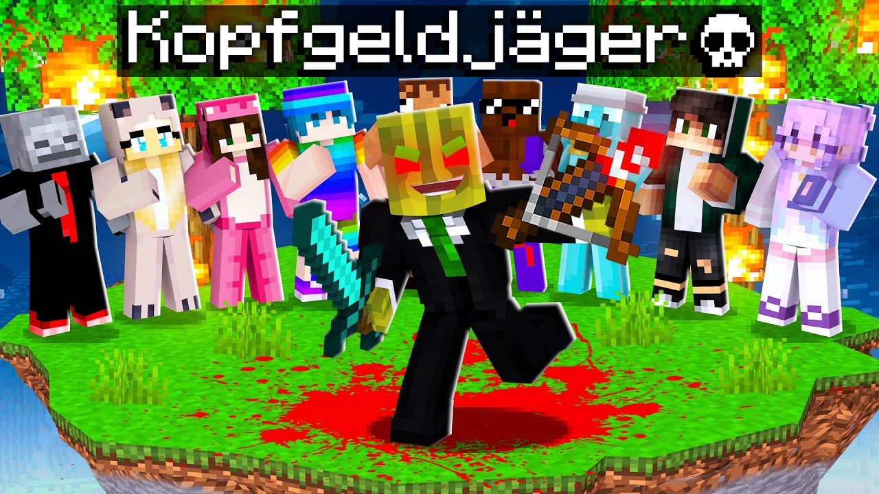 ICH BIN "KOPFGELDJÄGER"... GEGEN 10 YOUTUBER?! (Minecraft Wolf)