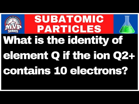 What is the identity of element Q if the ion Q2+ contains 10 electrons?