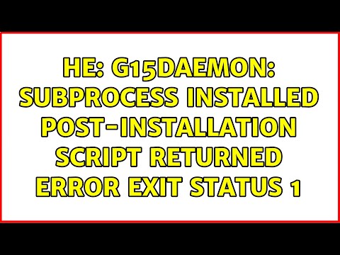 Ubuntu: hE: g15daemon: subprocess installed post-installation script returned error exit status 1
