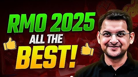 All the Best for RMO 2025 | Mathematics Olympiad Preparation | Abhay Sir | VOS